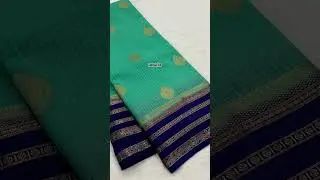 *banarasi viscose crepe small Checks with butta Saree* #saree #shorts #trend