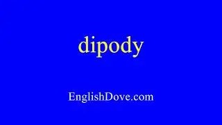 How to pronounce dipody in American English