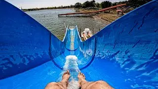DIY LAKE Water Slide at Rukkel-t&oacute; Waterpark