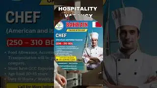 Jobs in Bahrain #hospitality #hotelmanagement #hoteljobs #chefjobs #gulfjobs #bahrain #shorts