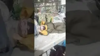 Pastores hechos con alambre pl&aacute;stico y telas engomada. 