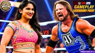 🔥WWE 2K25 &ndash; Эй Джей Стайлз против филиппинской дивы Зои 💥Межгендерный рестлинг, геймплей, 8 октяб...