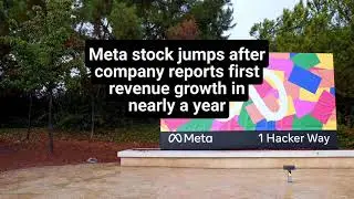 Stock - Meta stock jumps after company reports first revenue growth in near  a year
