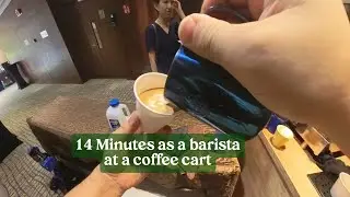 POV: Barista at a wedding coffee cart