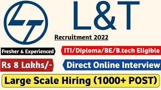 L&T Recruitment 2022 | ITI/Diploma/BE/B.Tech| L and T Recruitment 2022 | L&T jobs 2022 | Latest Jobs