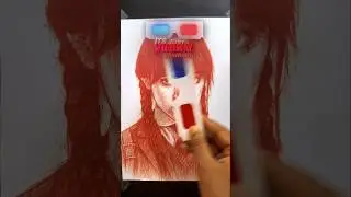 Wednesday Addams and Pugsley Addams Transformation 3D Glass Art