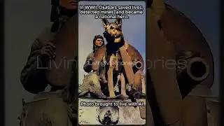 WW2 Historical Footage Colorized: Djulbars the Hero Dog  #ww2 #ww2stories