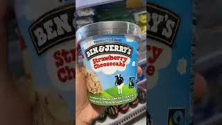 🍨🍓🍰  STRAWBERRY CHEESECAKE ICE CREAM BEN & JERRY'S 🍨🍓🍰 #shorts