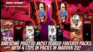 AWESOME PULL! 10 MOST FEARED FANTASY PACKS WITH 4 LTDS IN PACKS IN MADDEN 22!