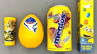 Wow Candy Capsule Drop | Yellow Banana Surprise, Mentos & Paw Patrol Gummy