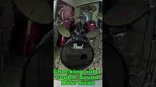 Kick Drum Sound Holes Size Comparison #pearldrums #studio #drums #fyp #fypyoutube