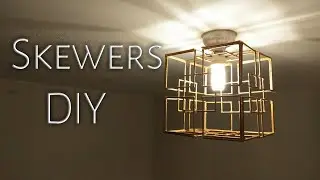 Skewers DIY!!! Easy Homemade Lampshade made with Skewers/Bamboo sticks.