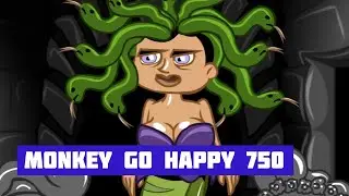 Monkey GO Happy: Stage 750 &mdash; Monkeys Meet Medusa &middot; Free Game &middot; Walkthrough