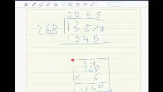 KS 2 Mathematics: Long Division 5 digits by 3 digits Step by Step: 13579 ÷ 268