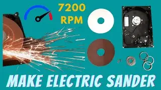 How To Make Electric Sander With Hard Disk Drive Of Computer | 7200 RPM