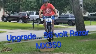 Razor MX350 36v Upgrade... It's a Ripper!