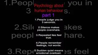 ⚠️Psychology Facts That Control Human Behaviour | Part 1