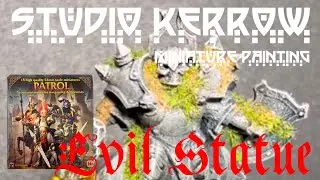 Wargame Terrain: Evil Statue for Gaming (scratch built base and Tehnolog 54mm scale Chaos Warrior)