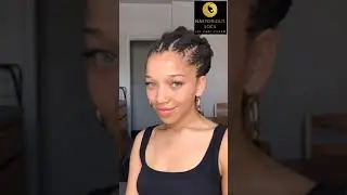 Feed in Cornrow Bun with Naetorious Loc Extensions!