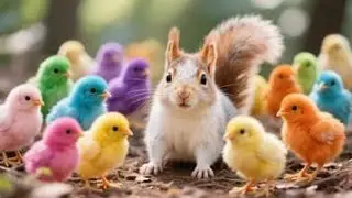 Catch Color Chicken, Cute Chicken, Duck, Rainbow Chicken, Rabbit, Cute Animals