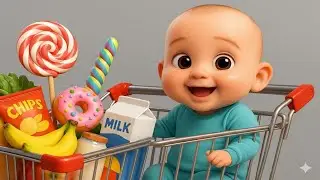 Shopping Song | Kids Cartoon | Fun Family Grocery Adventure | Learn Colors & Music