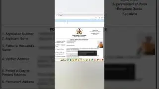 PVC Certificate Download 2025 / Karnataka police verification certificate download