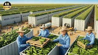 Как американские фермеры собирают и перерабатывают миллионы огурцов | Документальный фильм о сель...