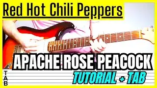 Red Hot Chili Peppers - Apache Rose Peacock (Guitar Cover) Lesson | Tab | Tutorial