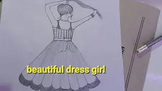 beautiful girl dress drawing easy Art offical Ambika @ looks this video