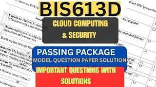 BIS613D | CLOUD COMPUTING & SECURITY | PASSING PACKAGE |MQP SOLUTION MODULE-01| VTU 6TH SEMESTER |