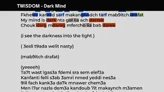 Twisdom - Dark mind | rhyme scheme | Lyrics | Rhymes Highlighted