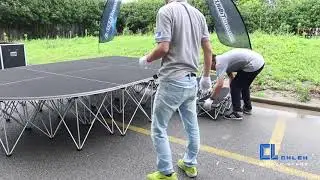 Pop Up Spider Stage Installation
