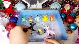 ASMR Unboxing POK&Eacute;MON Battle Figure Multi Pack Toys Set 8 Pieces Charmander,Squirtle,Mimikyu,Pikachu