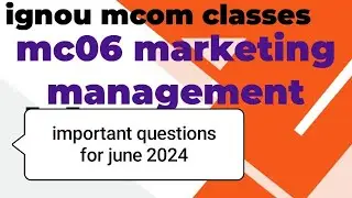 Ignou mc06 important questions for june 2024 ! mc06 important questions class