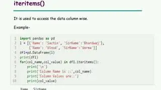 Python pandas Dataframe_ iteritems ( ) method