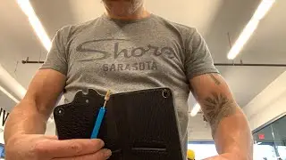 RyanTheAnvil Live: Edge Coating a Black Shark Long Biker Wallet