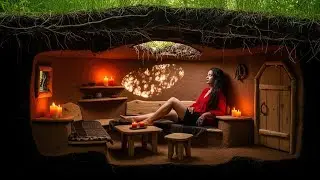 Amazing Girl Crafting Underground Shelter InWild | Survival Bushcraft ASMR