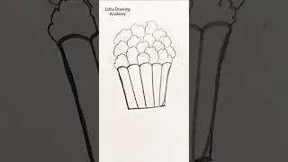 How to draw a POPCORN🍿#popcorn #shorts #shortvideo #youtubeshorts #youtube #art #foryou #reels #kids