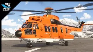 MSFS2024 Ultra | Airbus H225 Chopper | Mollis Airfield | ChasePlane | Flight Sim 24