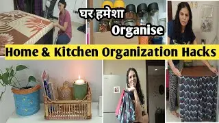 Zero cost, Rental friendly Home 🏘️ Organization Hacks/Kitchen Tips & Hacks/ किचन DIY ऑर्गनायज़र 0में