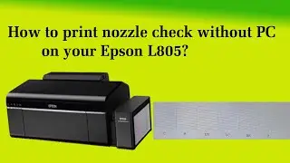 Epson L805 - Print test without PC ||  EPSON L805 NOZZLE CHECK without computer ||