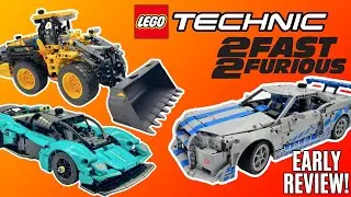 LEGO Technic Summer 2025 Megareview: 2 Fast 2 Furious Nissan, Aston Martin Valkyrie, & Volvo Loader!