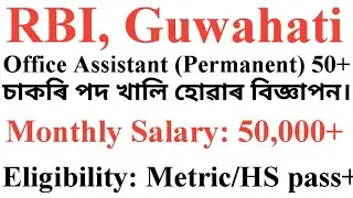 RBI Guwahati Office Attendant Job Recruitment 