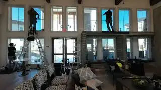 What does our Amber 15 commercial window tint look like in this apartment lobby?