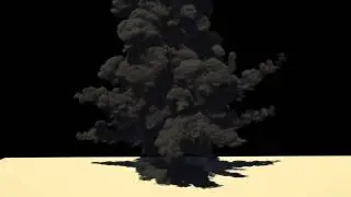 Large scale smoke and fire with FumeFX test 03