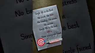 single life is best  ❤️ #loveshayari #handwriting #couple #shayari #shayristatus #shorts