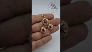 Gold Jewelry With Ruby & Zircons #goldjewellery #jewelry #karachi #islamabad #lahore