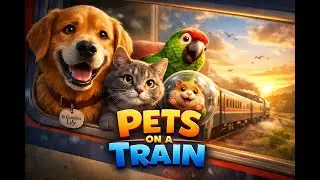 Pets on a Train | A Heartwarming Animated Adventure of Friendship & Fun #viralmovieclips #viral