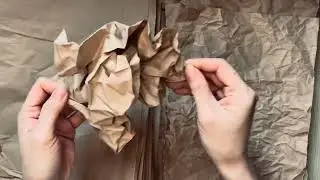 ASMR(no talking)crumpled brown paper sound | anxiety relief 