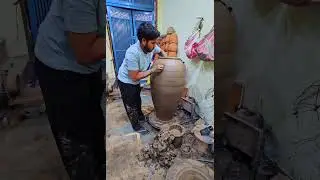 🔥💯💪 Big size flower pot #art #pottery #reels #trending #terracottaart #reels #viralvideo #jadu